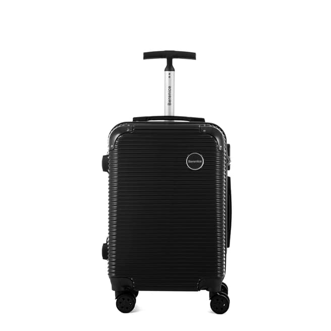 Berenice Luggage Black Horus 4 Wheel Cabin Suitcase 55cm