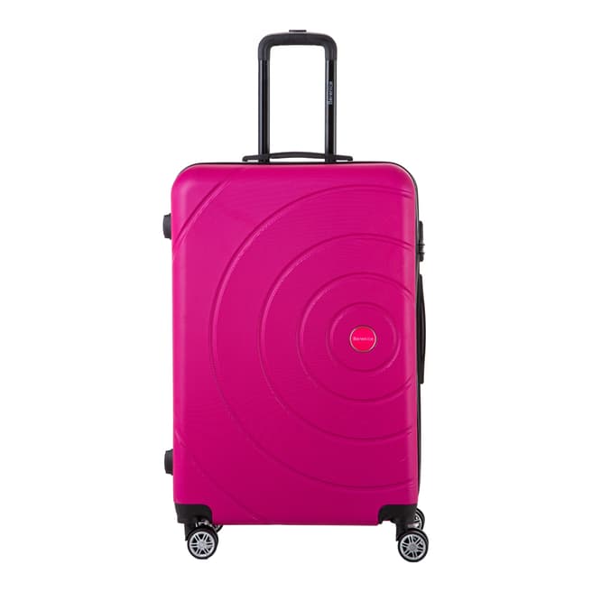 Berenice Luggage Pink Iris Large 4 Wheel Suitcase 75cm