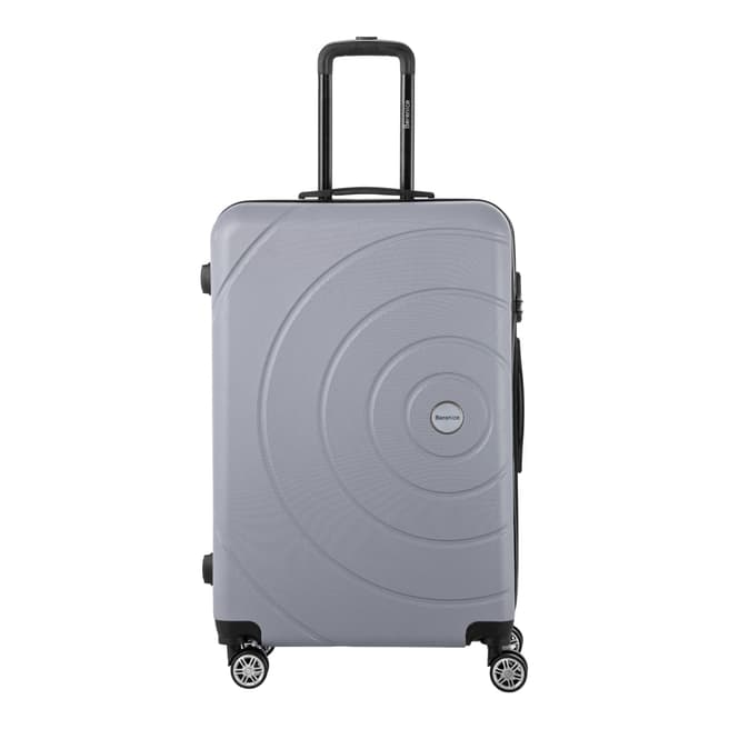 Berenice Luggage Silver Iris Large 4 Wheel Suitcase 75cm