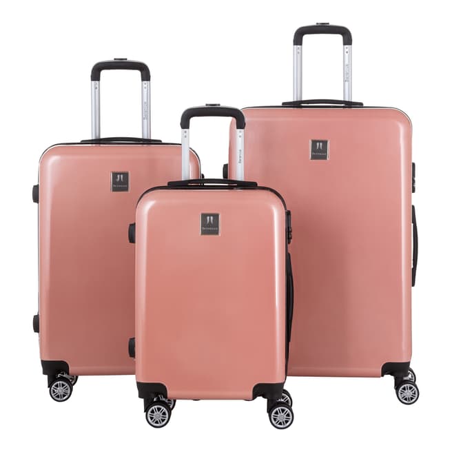 Berenice Luggage Rose Gold Hermes Set of 3 Suitcases