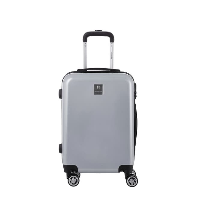 Berenice Luggage Silver Hermes 4 Wheel Cabin Suitcase 55cm