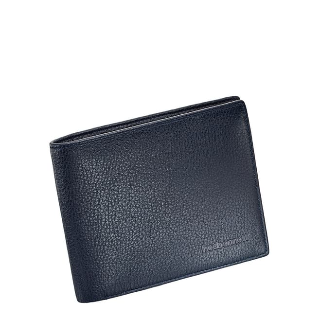 Fred Bennett Navy Leather Wallet with Gift Box