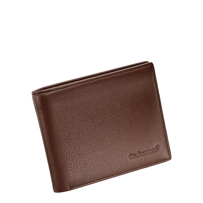 Fred Bennett Brown Leather Wallet with Gift Box