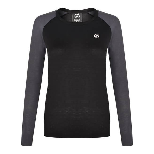 Dare2B Black/Charcoal Exchange Long Sleeve T Shirt