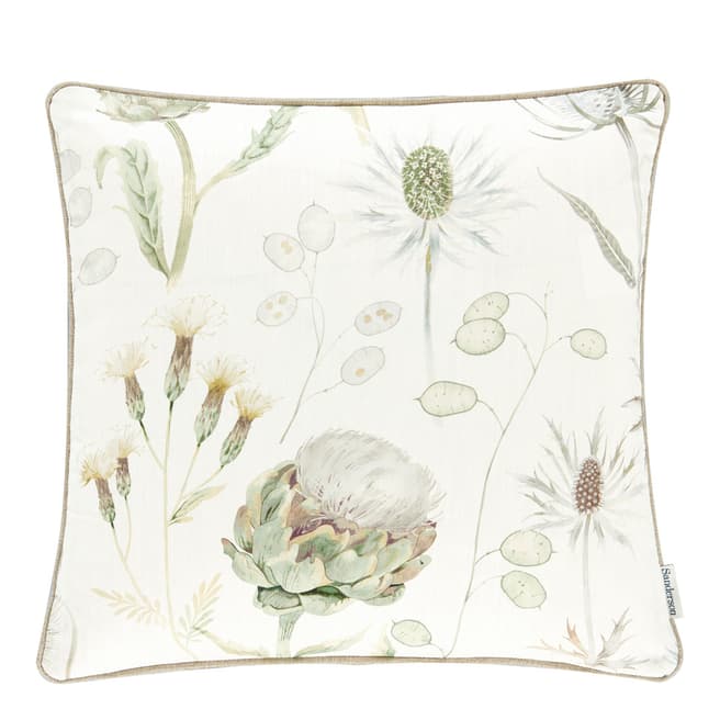 Sanderson Mist/Pebble Thistle Garden Cushion 50x50cm