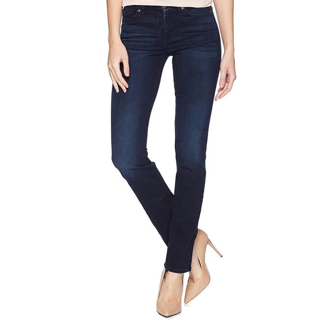 7 For All Mankind Dark Blue Kimmie Straight Stretch Jeans