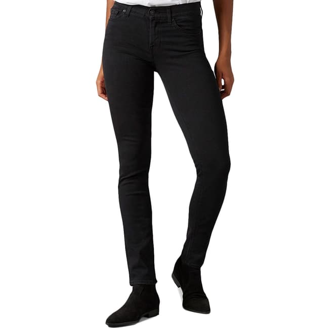 7 For All Mankind Black Roxanne Slim Stretch Jeans