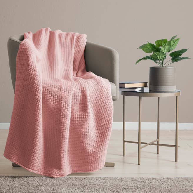 Maison Blanche Waffle Throw, Coral