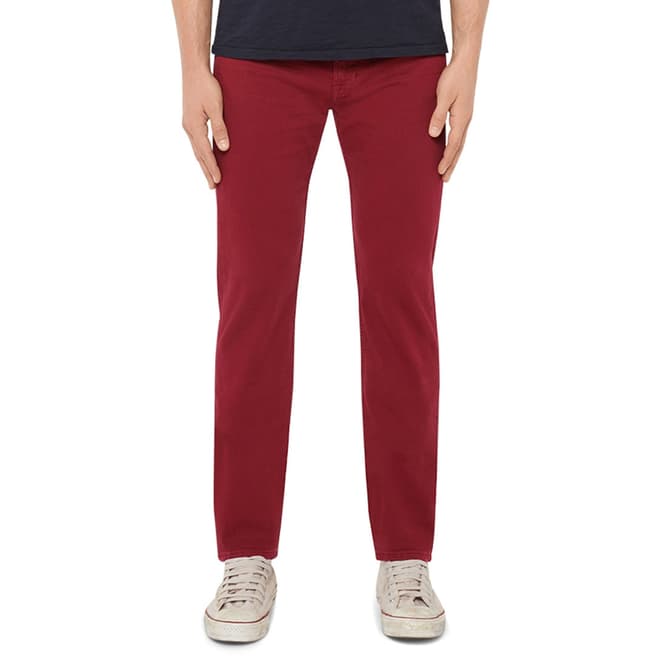 7 For All Mankind Red Left Hand Kayden Jeans