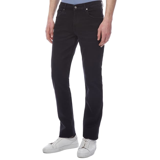 7 For All Mankind Black Slimmy Relaxed Stretch Jeans