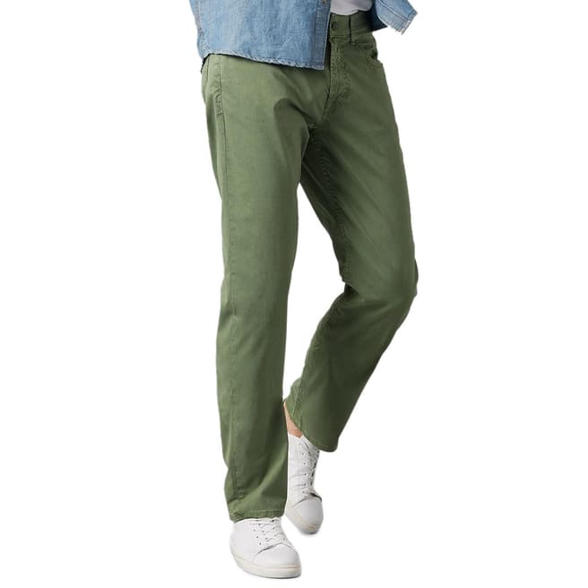 7 For All Mankind Green Slimmy Weightless Stretch Chinos