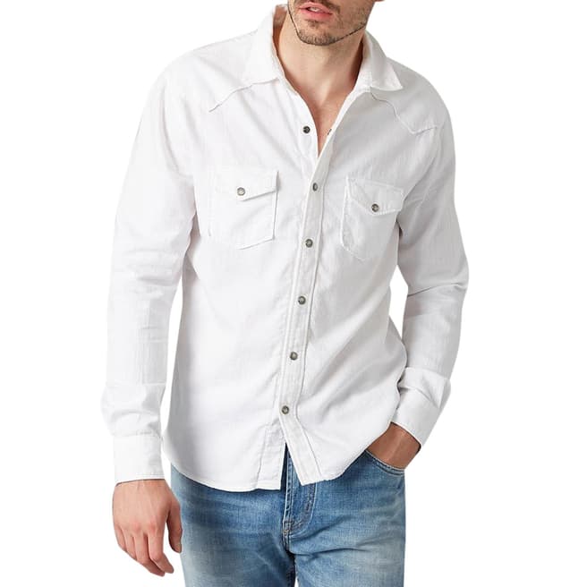 7 For All Mankind White Western Shirt