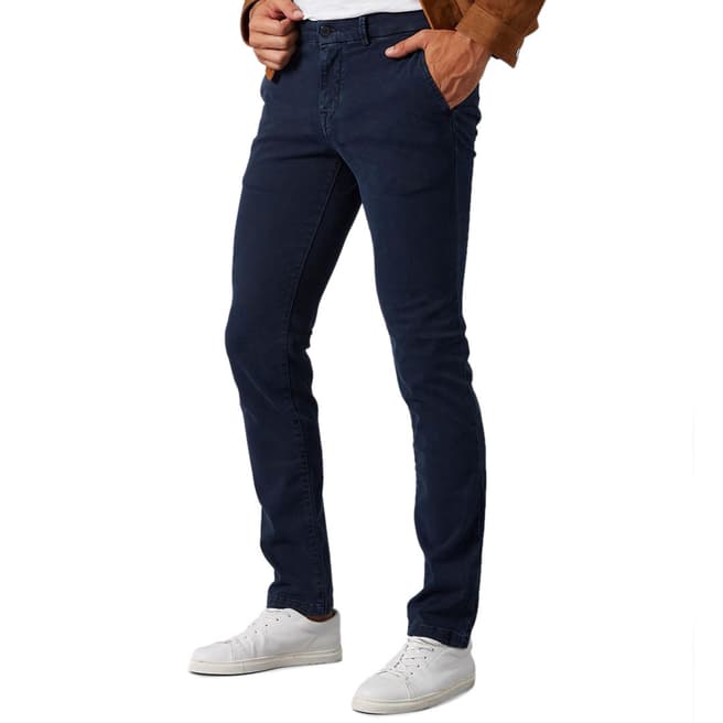 7 For All Mankind Navy Luxe Slimmy Stretch Chinos