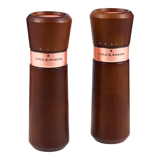 Cole & Mason Lyndhurst Chestnut Rose Gold Ash Inverta Precision Mill Gift Set