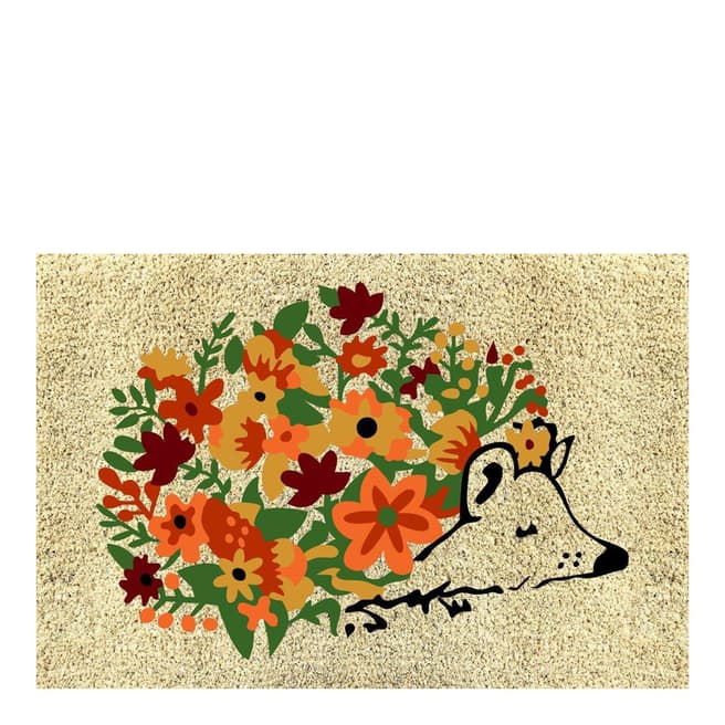 Artsy Doormats Floral Hedgehog Doormat