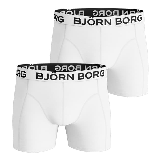 BJORN BORG White Solid 2P Shorts