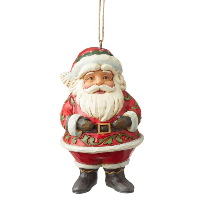 Jim Shore Mini Jolly Santa Hanging Ornament