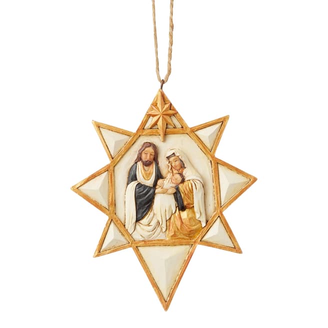 Jim Shore Black & Gold Nativity Star Hanging Ornament