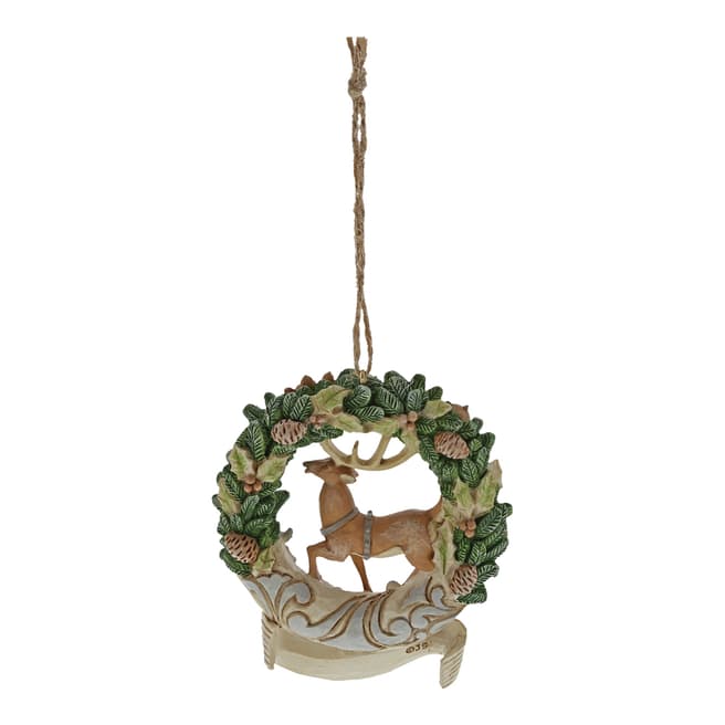 Jim Shore Woodland 2019 Dated Wreath Hanging Ornament