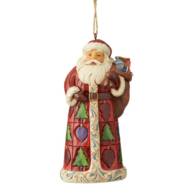 Jim Shore Santa With Toy Bag Hanging Ornament