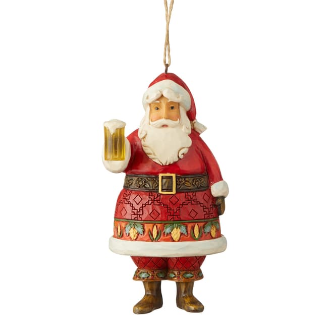 Jim Shore Craft Beer Santa Hanging Ornament