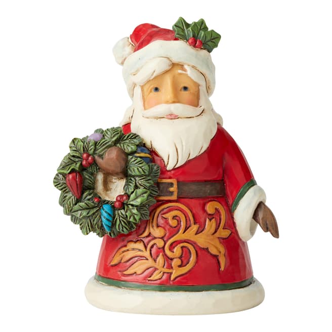 Jim Shore Santa Holding Wreath Mini Figurine