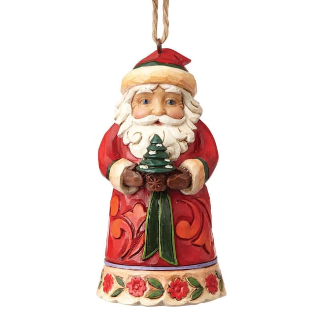 Jim Shore Mini Santa Holding Tree Hanging Ornament