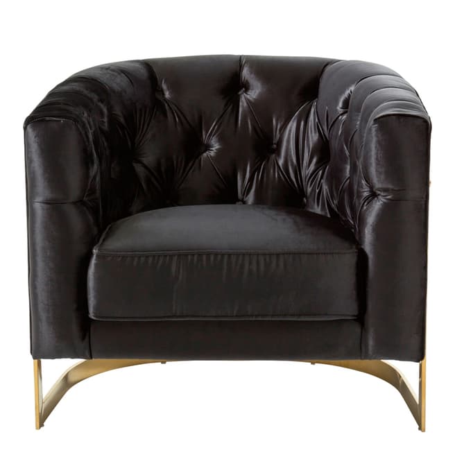 Serene Leah Black with Gold Accent Chair