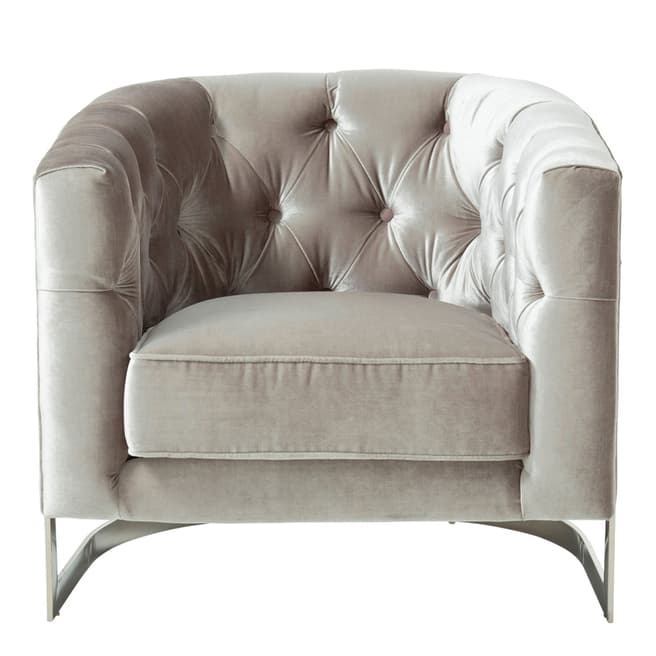 Serene Furnishings Leah Grey with Silver Accent Chair