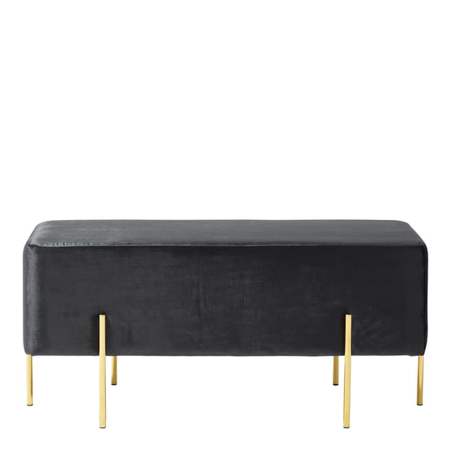 Serene Furnishings Madelyn Black with Gold Bench