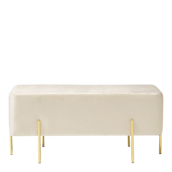 Serene Furnishings Madelyn White with Gold Bench