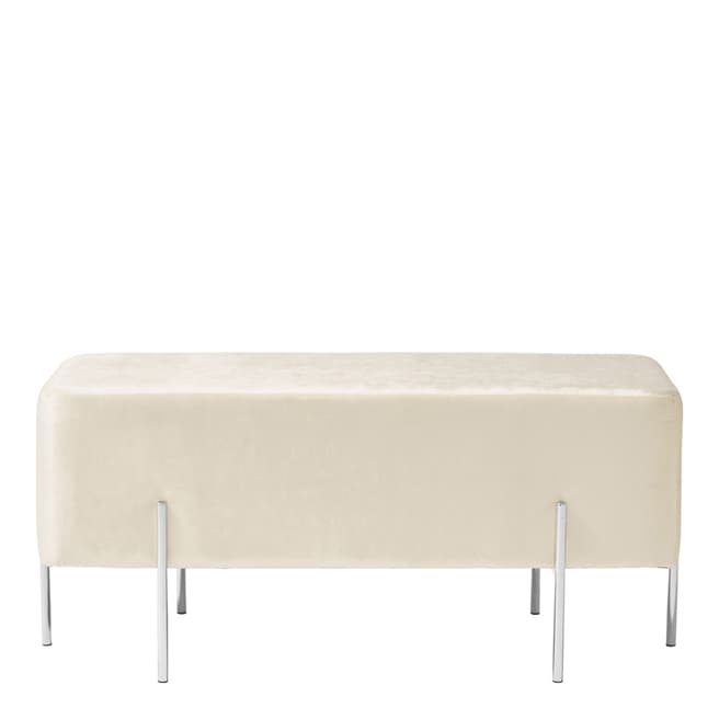 Serene Furnishings Madelyn White with Silver Bench