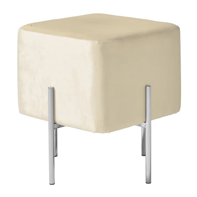 Serene Madelyn White with Silver Stool