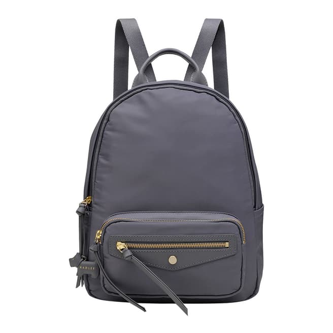 Radley Dark Grey Merchant Hall Medium Zip Top Backpack