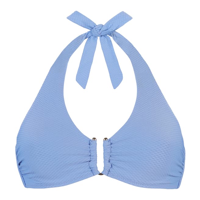 Heidi Klein Blue Portinax D-G Bikini Top