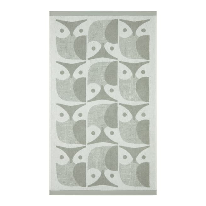Orla Kiely Owl Pair of Bath Towels, Granite