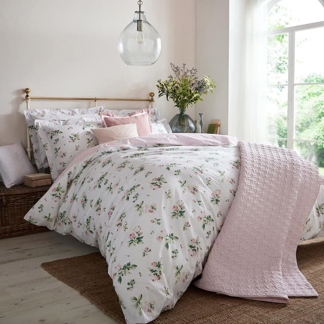 Cabbages & Roses Clementine Double Duvet Cover, Pink