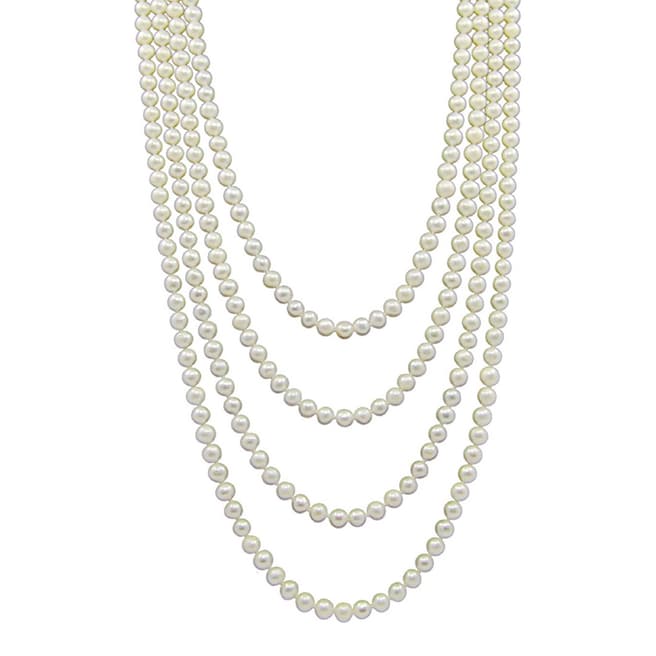 Liv Oliver White Endless Pearl Necklace