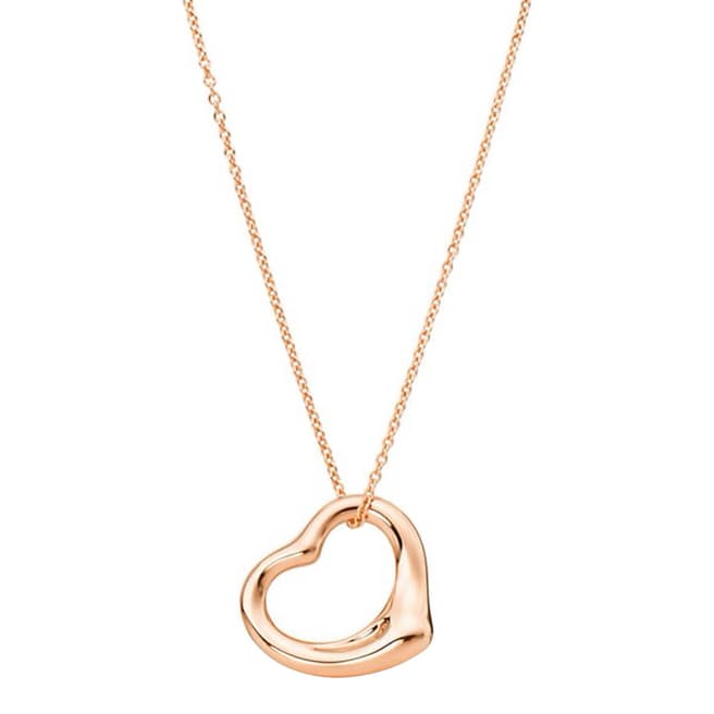 Liv Oliver Rose Gold Open Heart Love Necklace