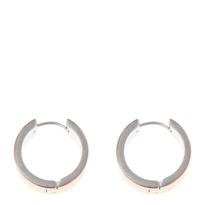 Liv Oliver Gold Plated Tri Color Huggie Earrings