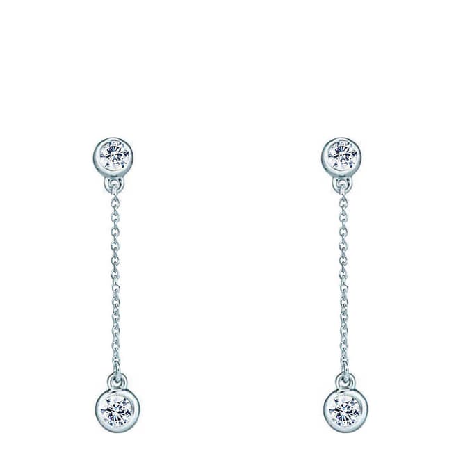 Chloe Collection by Liv Oliver Silver Plated Cubic Zirconia Stone Earrings