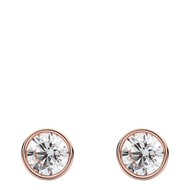 Liv Oliver Rose Gold Bezel & Cubic Zirconia Stud Earrings