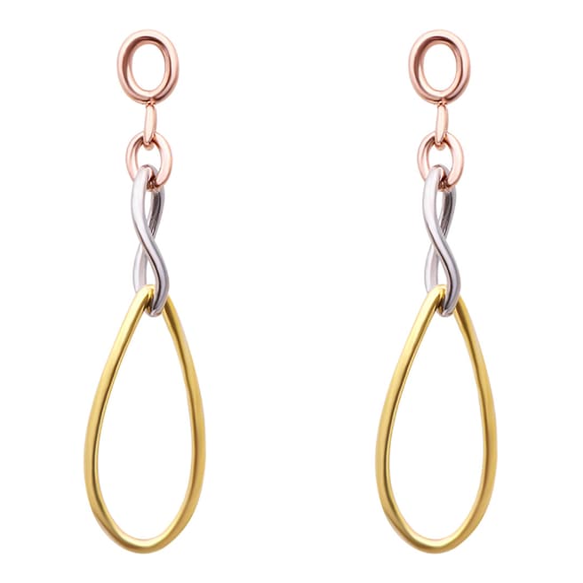 Liv Oliver Tri Colour, Multi Ring Earrings
