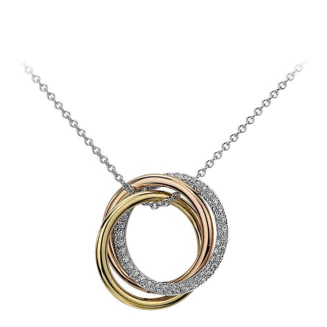 Liv Oliver Tri Colour Infinity Embelished Necklace