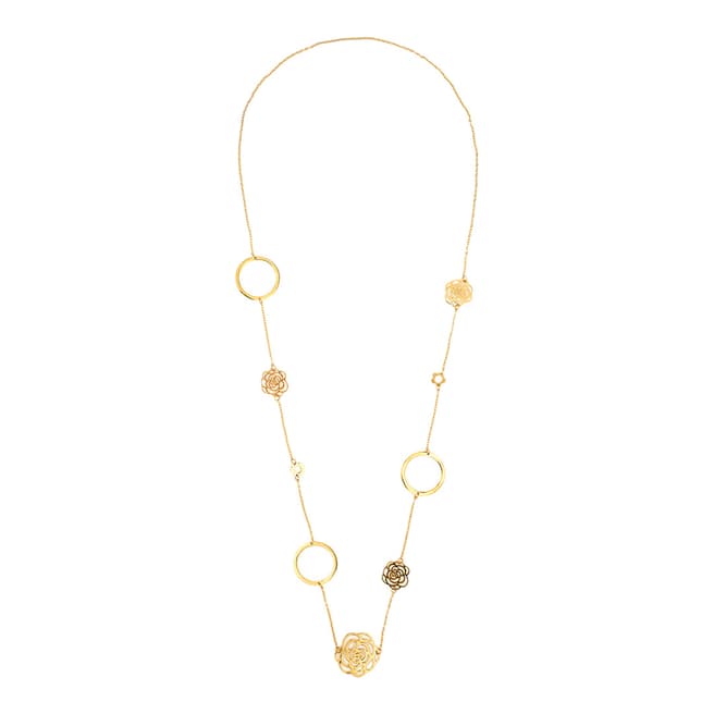 Liv Oliver Gold, Multi Rose link Necklace