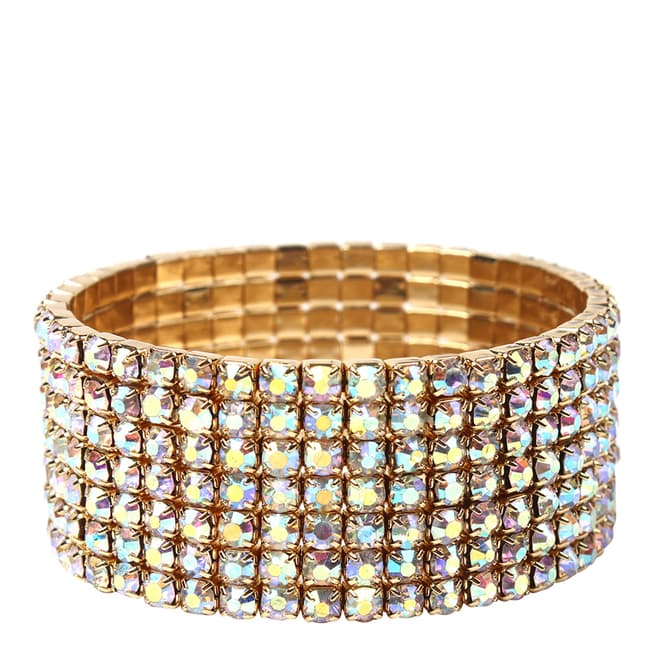 Amrita Singh Gold Crystal Stretch Bracelet