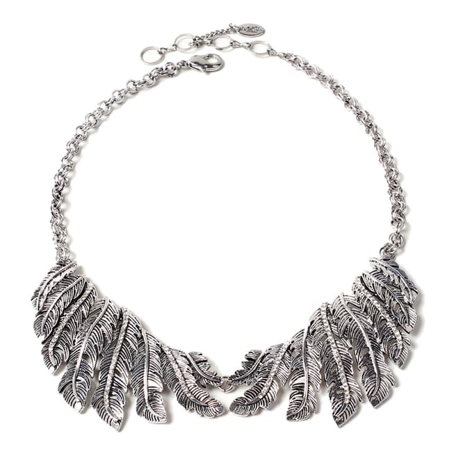 Amrita Singh Silver Birch Leaf Collar Necklace