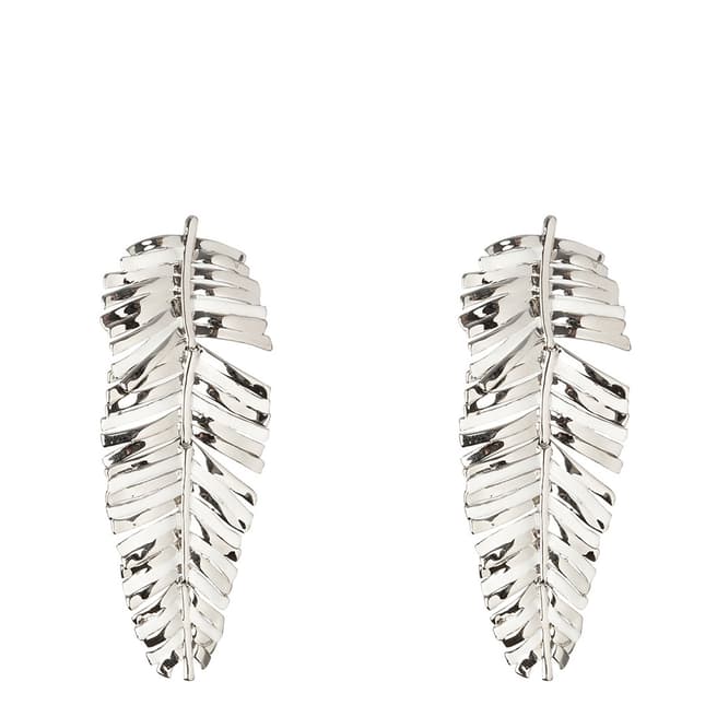Karen Millen Silver Fringe Drop Earrings