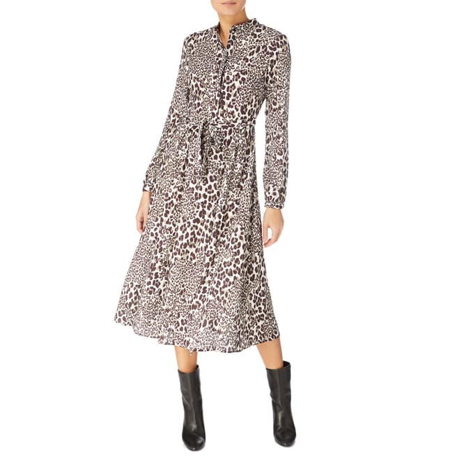 Karen Millen Multi Fluid Leopard Print Dress