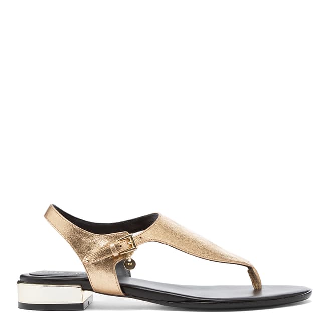 Karen Millen Gold Metal Heel Sandals